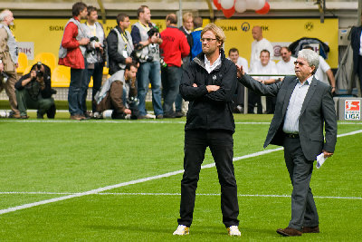 Jürgen Klopp vor dem Spiel BVB gegen Bayern München, 23.08.2008