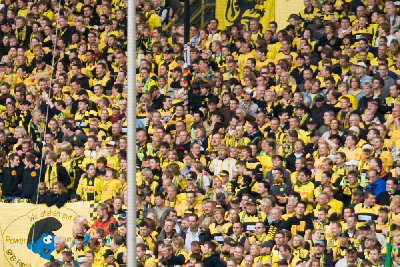 Ausschnitt aus der Südkurve Westfalenstadion